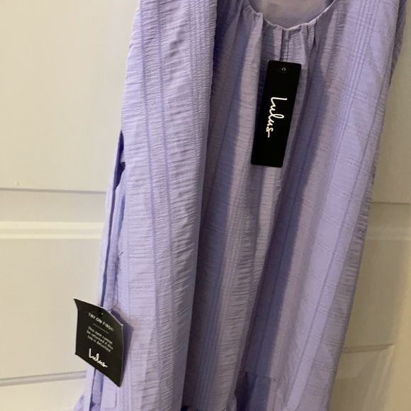 💜Lulus Lavender purple Sleeveless Tiered Maxi - Picture 9 of 13